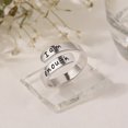 thumbnail image 6 of 925 Sterling Silver Inspirational Jewelry Rings for Women Adjustable Wrap Open Rings Heart Ring Personality Encouragement Gift to Daughter Birthday Christmas Gifts for Couple Men, 6 of 12