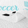 thumbnail image 5 of Erosebridal Blue Ribbon Bow Quilt Full For Girls Teens,Kids Football Soccer Pattern Full Bedspread Sets,3 Pieces, 5 of 7