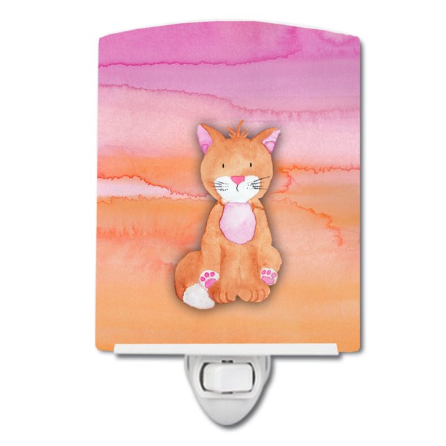 "Treasures Watercolor Ceramic Night Light, Orange , Multicolor, 6"" x 4""" Caroline's Treasures BB7354CNL