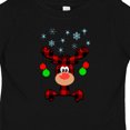 thumbnail image 4 of Inktastic Cute Flannel Reindeer with Christmas Bulbs and Snowflakes Boys or Girls Baby T-Shirt, 4 of 5