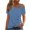 Light Blue Shirts for women, variant on HAPIMO Women's Trendy Loose Tops Tunic Clearance for Teen Girls Short Sleeve Cold Shoulder Pullover Elegant Casual Relaxed Blouses Solid Color Pleated Button Summer Army Green XL