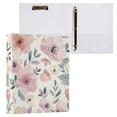 thumbnail image 3 of Pale Watercolor Flower Hardcover 3 Ring Binder 1.5” Round Rings Binder Organizer Letter Size Paper Pockets School Office Supplies, 3 of 9