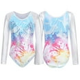 thumbnail image 1 of SILVERCELL Long Sleeve Shiny Gymnastics Leotards Sport Training Dancewear Ballet Leotards For Girls,5-12Y, 1 of 9