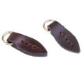 thumbnail image 4 of 2Pcs Leather Zip Puller Backpack Bags Repair Fastener Slider, Leaf Shape, Coffee,, 4 of 6