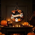 thumbnail image 6 of Miwamany Wooden Halloween Welcome Sign, Front Door Wall Hanging Plaque, Rustic Spooky Decor for Home Courtyard Entryway Porch Party Decoration, 6 of 6