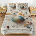 thumbnail image 2 of 3PCS Chemistry Formulas Duvet Cover Set Twin, 1 Duvet Cover And 2 Pillowcase, Duvet Cover for Kids Girls Boys And Teens, 2 of 6