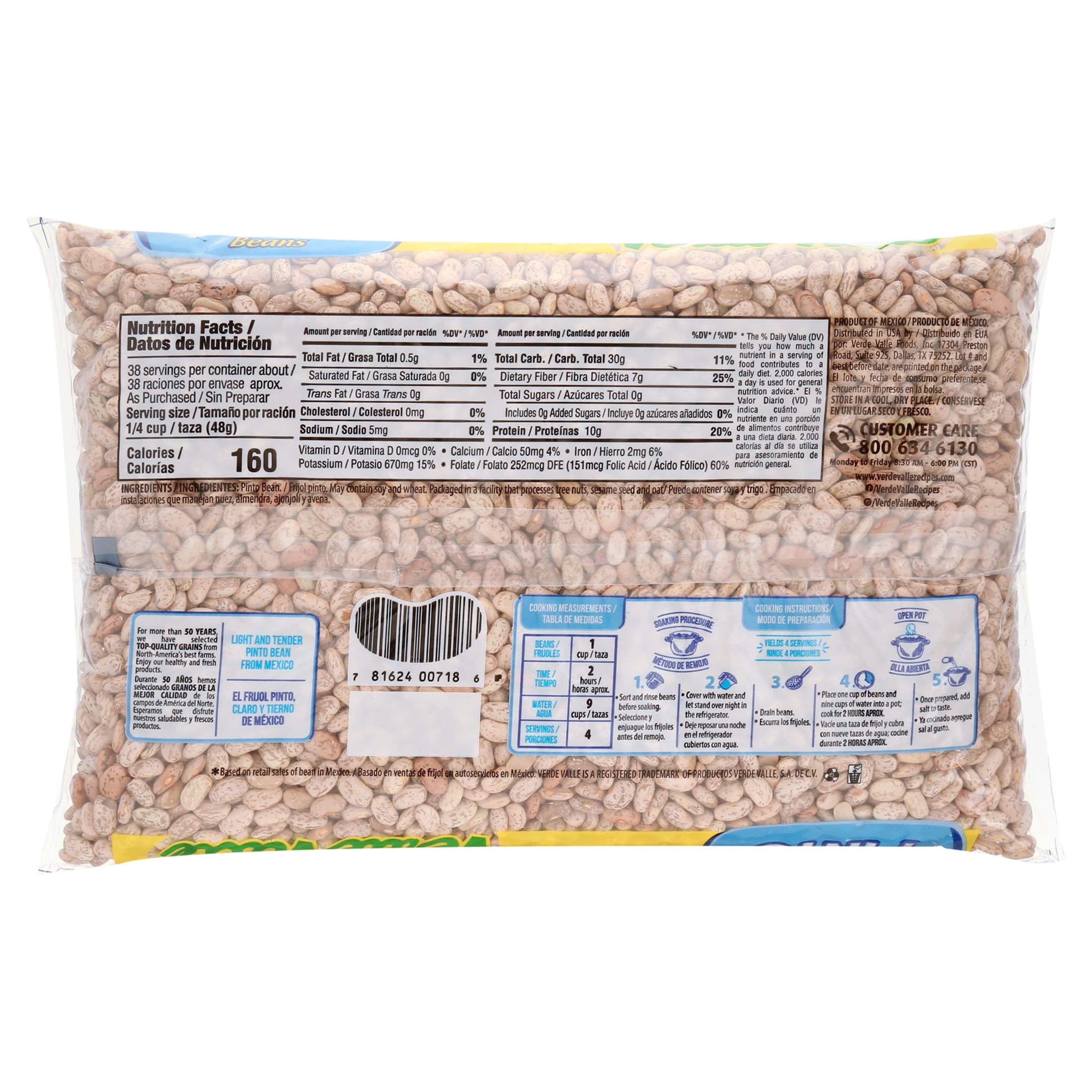 (2 pack) Verde Valle Pinto Beans 4Lb