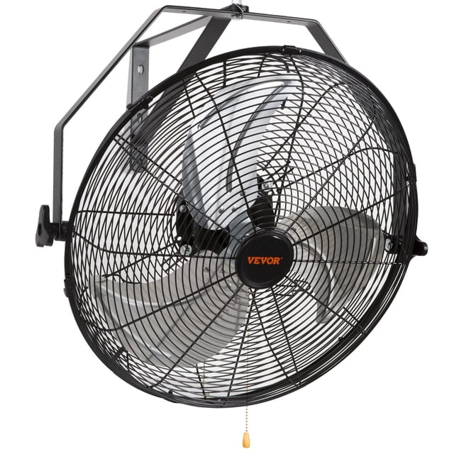 Ventilador de pared VEVOR, 18 pulgadas, 3 velocidades, IP44, impermeable, negro