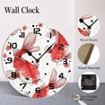 thumbnail image 4 of ZXCXRQFa Watercolor Fishs Pattern Wood Wall Clock Silent Non-Ticking Kitchen Desk Clock Battery Operated Analog Decorative Round Clocks 10 in Garden Home Decor, 4 of 7