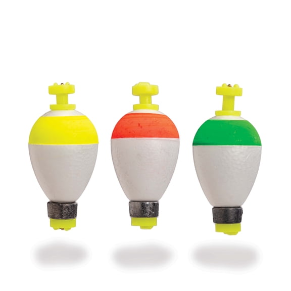 Comal Weighted Pear Snap-On Fishing Bobbers, 1.25-Inch, 3-Pack