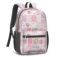 thumbnail image 2 of Pioneer Flower Floral Print Pattern 17" School Backpacks for Teens,Waterproof Oxford Fabric,S-Shape Padded Straps for School,Travel,Hiking,Camping, 2 of 5