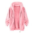 thumbnail image 4 of Mens Flannel Hooded Jacket Sherpa Lined Zip Up Hoodies For Men Thick Fleece Jackets Winter Warm Soft Coat With Pocket, 4 of 5