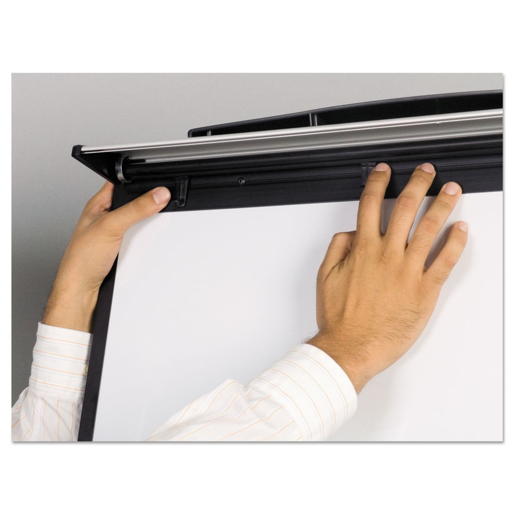 MasterVision Magnetic Steel Dry-Erase Mobile Presentation Easel, Black & Silver, 29.5" X 42"