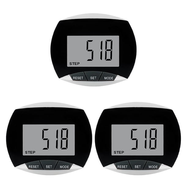 Toystoory LCD podómetro contador de pasos con clip para cinturón accesorio de ejercicio multifuncional fitness caminar para anciano regalo negro Type1 NO1 Toystoory CBP360615