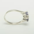 thumbnail image 5 of LBG 18k White Gold Real Genuine Opal & Tanzanite Womens Promise Ring - Size 5.75, 5 of 6