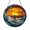 Acrylic 3.5 Inch, variant on Ocean Wave Surfer Stained Glass Style Window Hanging Suncatcher, Coastal Surf Scene Decorative Glass Panel Art Ornament for Beach House Decor