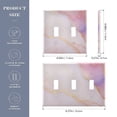 thumbnail image 3 of Dailycode Light Switch Plate Covers 2 Gang Wall Plate Plastics Outlet Covers for Kitchen Home Office Decor Light Pink Gold Marble, 3 of 8