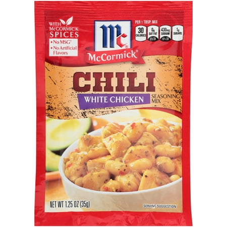 (4 Pack) McCormick White Chicken Chili Seasoning Mix, 1.25 (Best Spices To Put On Chicken)