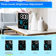 thumbnail image 7 of Digital Room Thermometer Hygrometer Alarm Clock for Desk, Indoor Humidity and Temperature Measurement with LED Display, 7 of 7