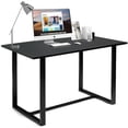 thumbnail image 5 of Gymax Modern Dining Table for 4 People w/ Metal Frame Bamboo Top Black, 5 of 10