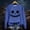 Blue, variant on YVNAURA Women‘s Oversized Halloween Letter Print Sweatshirt Funny Graphic Crewneck Long Sleeve Pullover Round Neck Casual Spooky Season Fall Tops 1 Pack, Orange,L