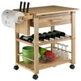 thumbnail image 2 of Winsome Finland Transitional Solid Wood Kitchen Cart in Natural, 2 of 12