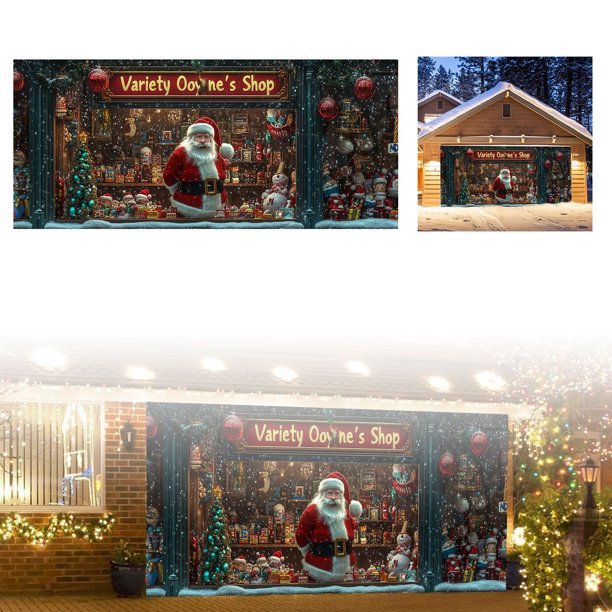 ¡Transforme Su Garaje En Un Paraíso Invernal Con Nuestra Pancarta Navideña Para Garaje! ¡Oferta Limitada!