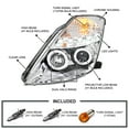 thumbnail image 4 of Spec-D Tuning Chrome Housing LED Halo Projector Headlights Compatible with 2003-2005 Nissan 350Z, Left + Right Pair Headlamps Assembly, 4 of 6
