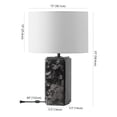 thumbnail image 3 of Safavieh Couture Zahra 23" Powder Coating Table Lamp, Black, 3 of 12