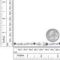 thumbnail image 6 of Gem Stone King 925 Sterling Silver Blue Created Sapphire and White Lab Grown Diamond Bracelet for Women (2.35 Cttw, Gemstone September Birthstone, Round 4MM, 7.5 inch), 6 of 6