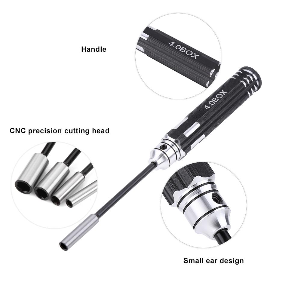 Mgaxyff 4pcs Hex Socket Nut Driver Set 4.0MM, 5.5MM, 7.0MM, 8.0MM for