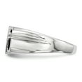 thumbnail image 3 of Sterling Silver Rhodium Plated Diamond Black Onyx Cross Men's Ring Size 9, 3 of 3