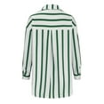thumbnail image 5 of Babysbule Womens Tops Long Sleeve Women's Summer Casual Mid-length Vertical Striped Multi-colored Shirt, 5 of 6