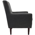 Mainstays Kinley Lounge Arm Chair, Dark Gray Polyester Fabric