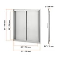 thumbnail image 3 of KFFKFF Barbecue Access Portal, 31W x 31H Inch Twin Exterior Culinary Gate, Stainless Steel Recessed Entry, Wall Upright Door with Grips, for Barbecue Island, Grill Spot, Outdoor Locker, 3 of 9