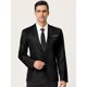 thumbnail image 3 of Lars Amadeus Blazer formal ajustado para hombre, traje de vestir con un botón y un solo pecho, abrigo deportivo Negro S, 3 of 6