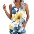 thumbnail image 2 of Aueoeo Floral Printed Tank Top For Women Casual Sleeveless Top 2025 Camisole Tank Cami Summer Blouses Vests, 2 of 6