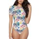 thumbnail image 1 of Balery Colorful Chameleons Body de cuello redondo de manga corta para mujer Tops de manga corta Tops básicos-XX-Large, 1 of 7