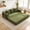 Green, variant on Korser 75.98'' Convertible Sofa Bed with Pillows Modular Floor Sofa with Fixed-Shape Frame Chenille Removable Folding Mattress Couch for Living Room,Bedroom,Dark Grey