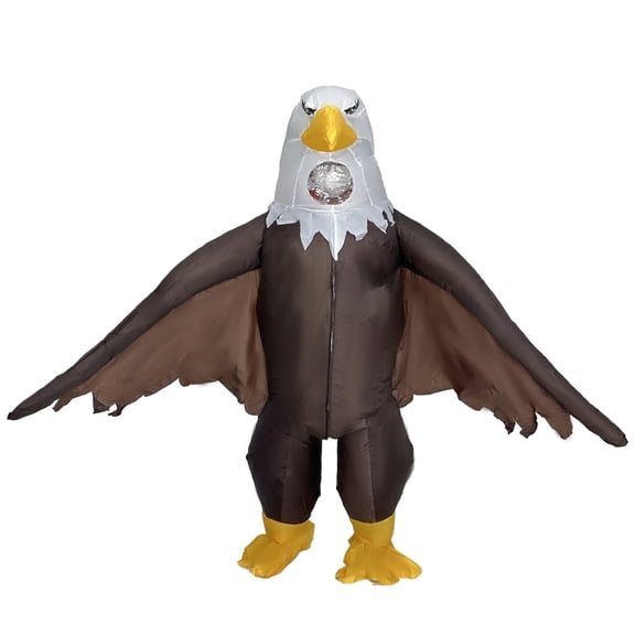 Inflatable Bald Eagle Costume for Adult Blow up Eagle Mascot Costume Outfit Funny Independence Day Parade Patriotic Costume Suit