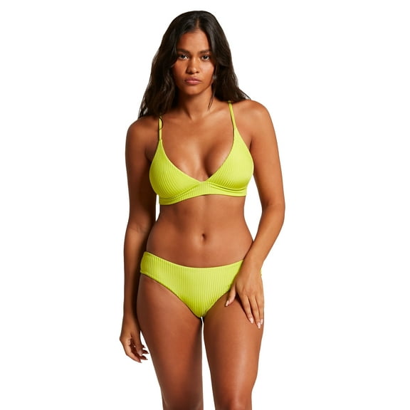 Volcom Simply Rip Triangle Bikini Top Lime M