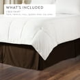 thumbnail image 4 of Noble Linens Chocolate Pleated Dust Ruffle Bed Skirt, King, 4 of 11
