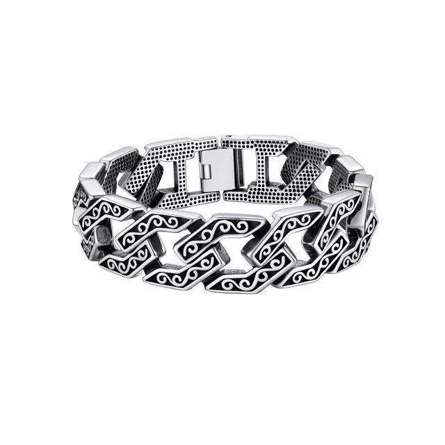 Pulsera de eslabones cubanos PROSTEEL Nudo celta 16MM Acero inoxidable Hip Pop✨ 9 pulgadas