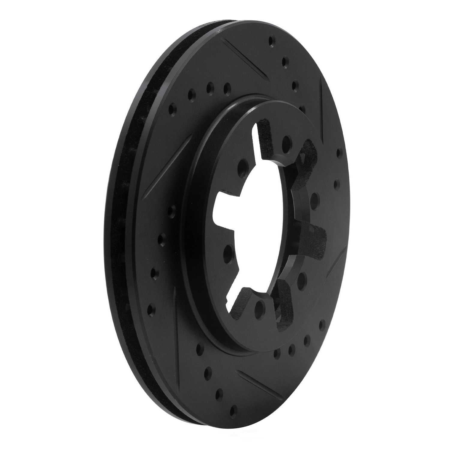 Dynamic Friction Company 633-67081R DFC Brake Rotor - Drilled And Slotted - Black