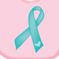 thumbnail image 4 of Inktastic Teal Awareness Ribbon Girls Baby Bib, 4 of 4