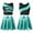 Lake Green, variant on TiaoBug Kids Girls 2Pcs Shiny Dance Set Crop Tops Glossy Metallic Flared Ruffled A-Line Skirt Jazz Hip Hop Latin Modern Ballet Dance Outfits Hot Pink 14