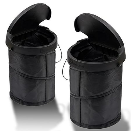 Zento Deals Universal Travelling Portable Car Trash Can – 2 Pack Collapsible Pop-up Leak Proof Trash