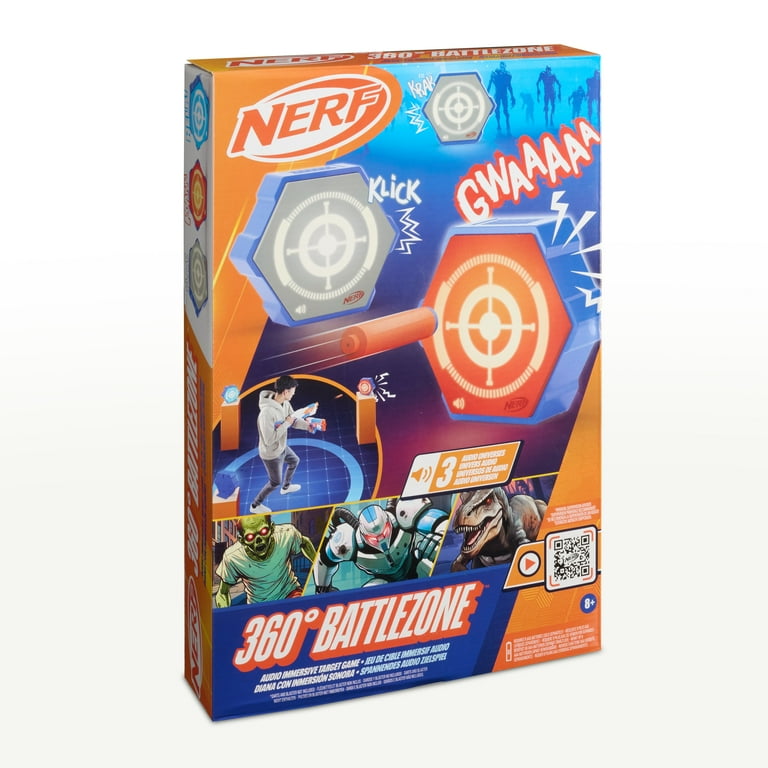 NERF 360 Battlezone Audio Target Game – Immersive 360° Foam Dart