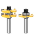 thumbnail image 4 of 2-Piece Woodworking Router Bit Set with 1/2-Inch Shank – Durable 3-Tooth T-Shape Jointing Knives for Carpentry, Compact Design for Easy Storage & Efficient Control, Ideal for Professionals and, 4 of 5