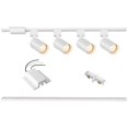 thumbnail image 1 of Hiiglxii 4-Light LED Track Lighting Kit with 3.3FT H Track Lighting Rails & Floating Canopy Connector, GU10 Track Light Kit, Mode, 1 of 9